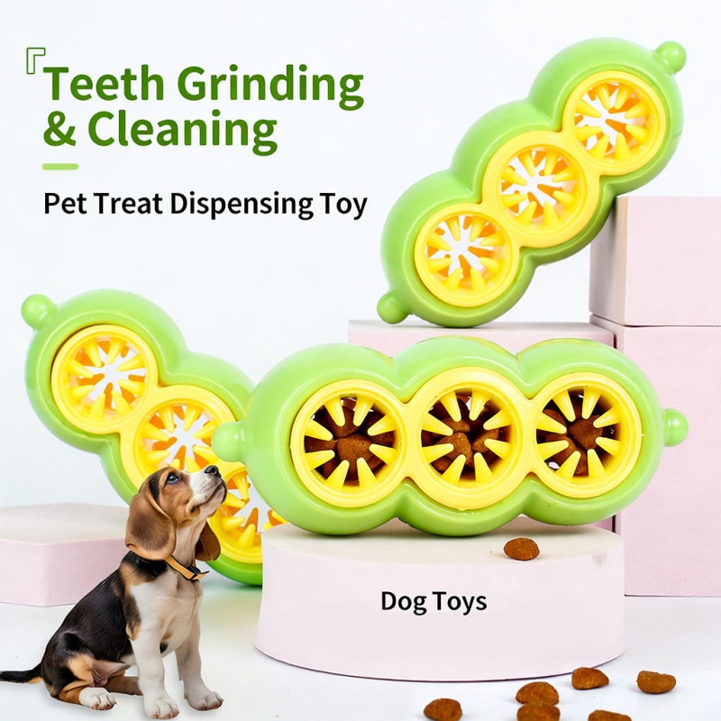 Rubber Treat Dispensing Dog Toy - 상호작용형 간식 분배 장치가 달린 강아지용