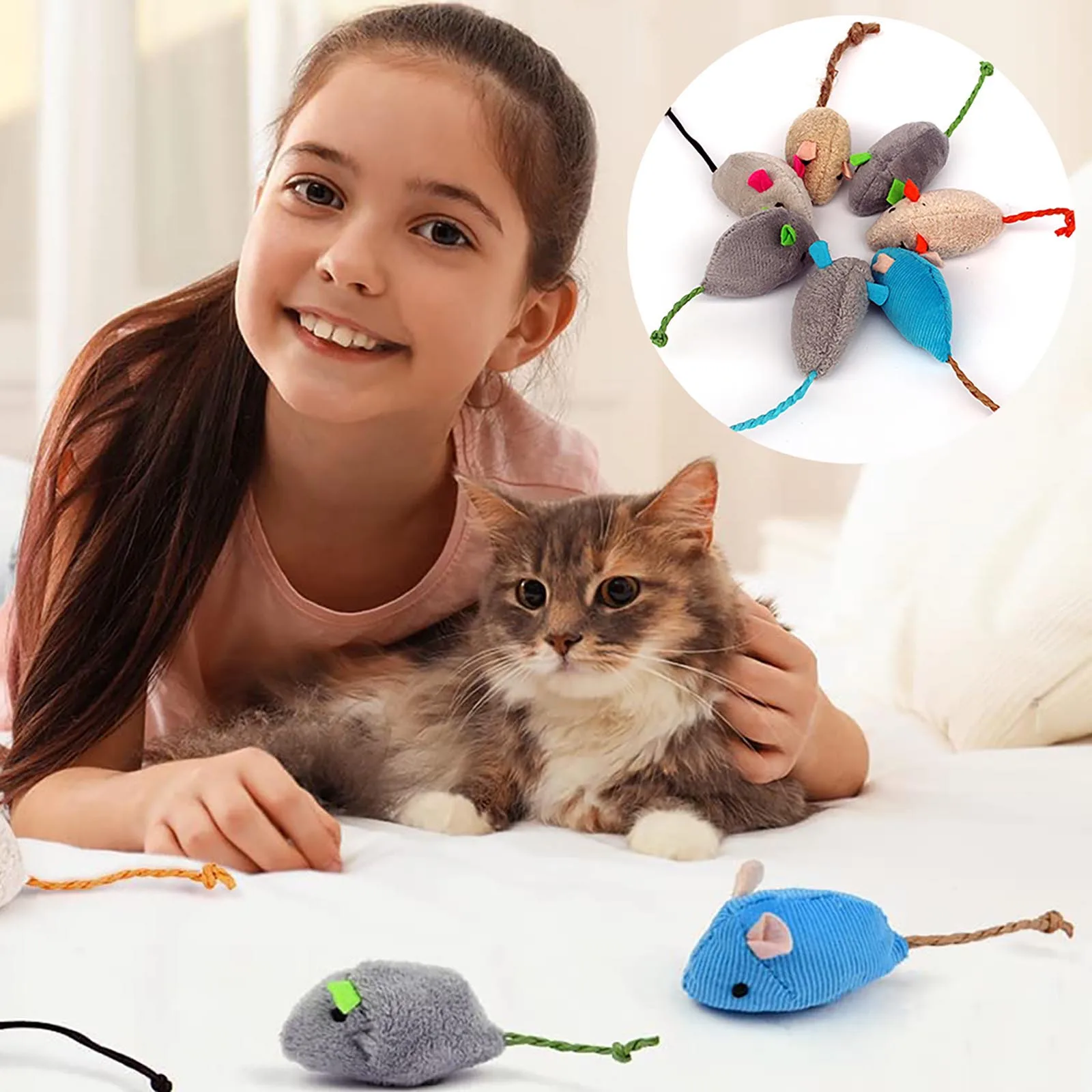 휴대용 부드러운 인터랙티브 고양이 장난감, 재미있는 쥐 - Catnip Interactive Plush Mouse 리뷰 및 가격
