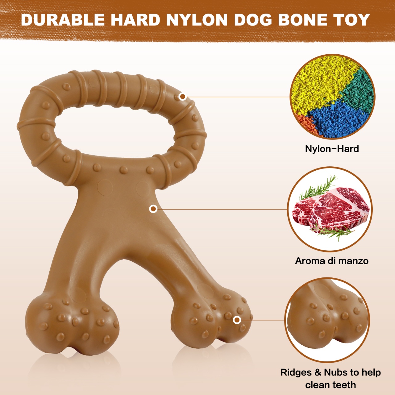 1개입 내구성이 뛰어난 뼈 모양의 인터랙티브 강아지 씹 - Teeth Cleaning Dog Chew Bone 리뷰 및 가격