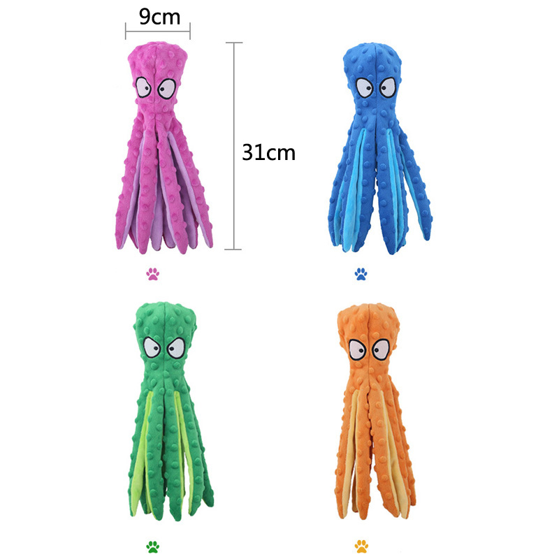 애완 동물 플러시 개 장난감 음성 문어 껍질 퍼즐 장난 - Interactive Squeaky Plush Dog Toy 리뷰 및 가격